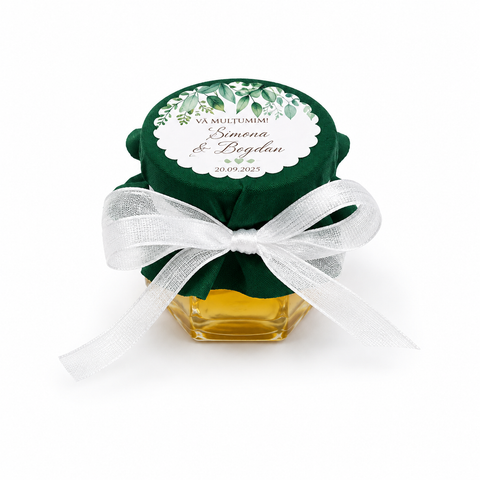 Marturii nunta borcanel miere 45 ml -  mod. 55