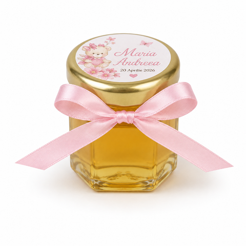 Marturii botez borcanele miere - mod. 49