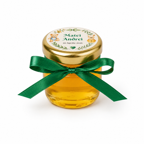 Marturii botez borcanel miere 40 ml - mod. 62