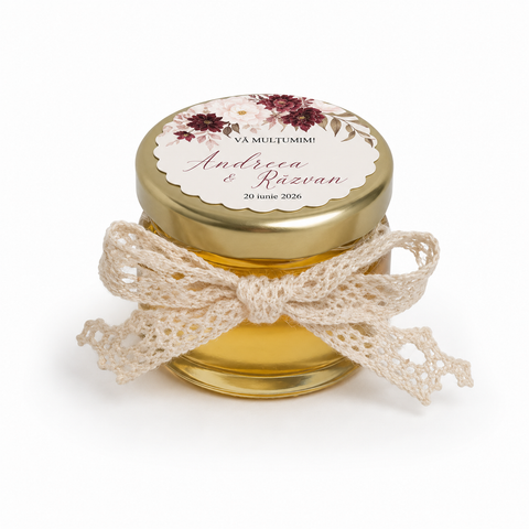 Marturii nunta borcanel miere 30 ml - mod. 42