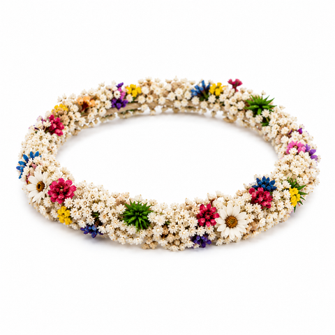 Coronita flori uscate adult -  mod. Alb