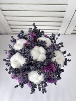 Buchet nasa - mod. Bumbac si lavanda
