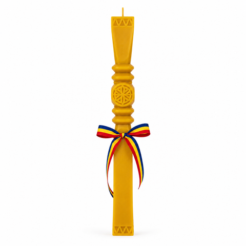 Lumanare din ceara Inviere 50/5 cm - mod. Romanesc