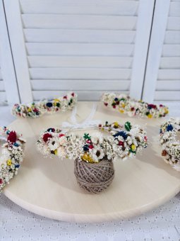 Coronita flori uscate adult -  mod. Alb