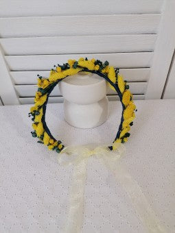 Coronita flori uscate fetite - mod. Galben