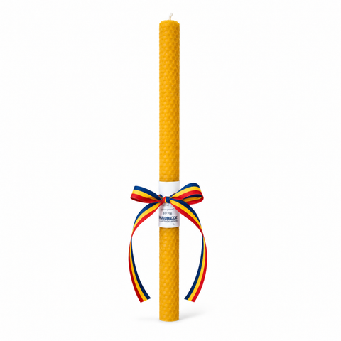 Lumanare ceara fagure Inviere 41/2,5 cm - cu tricolor