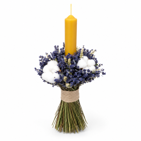 Lumanare ceara botez - mod. Rustic
