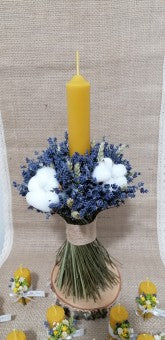 Lumanare ceara botez - mod. Rustic