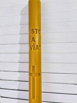 Lumanare ceara 120/4,5 cm - mod. Hristos a Inviat!