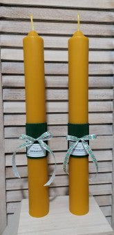Lumanari din ceara cununie/botez dreapta 40/5 cm
