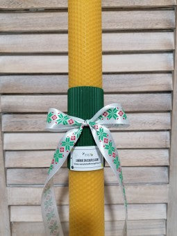 Lumanare din ceara cununie/botez fagure 70/4,5 cm