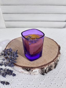 Lumanare din ceara de albine - cu lavanda