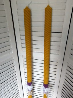 Lumanare din ceara model spirala 120/4,5 cm