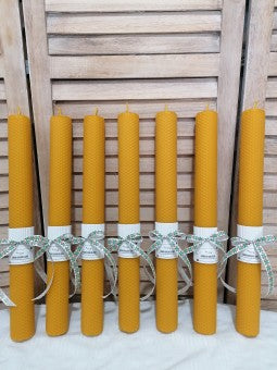 Lumanari din ceara cununie botez fagure 41/4 cm
