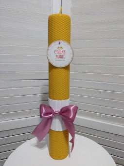 Eticheta lumanare - model fluture lemn