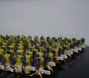 Marturii nunta lumanare ceara cu lavanda - mod. 62