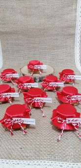 Martisor borcanel patrat 40 ml - cu mesaj