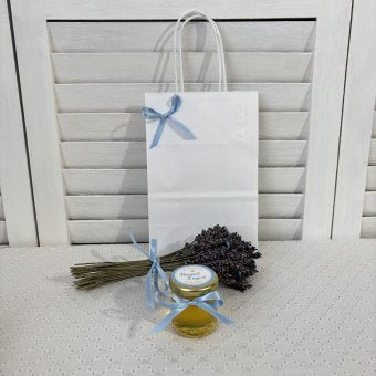 Marturii botez borcanel miere + buchet lavanda - mod. 69