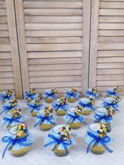 Marturii botez borcanel miere 150 gr cu buchet-mod. 55