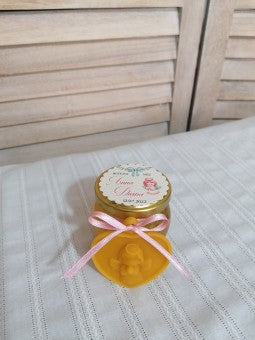 Marturii botez borcanel miere 150 gr cu ingeras