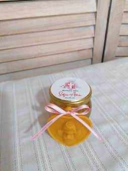 Marturii botez borcanel miere 150 gr cu ingeras