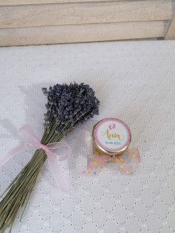 Marturii botez borcanel miere+buchet lavanda-mod. 29