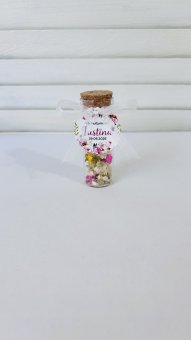 Marturii botez fiole flori odorizant natural  - mod. 58