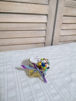 Marturii nunta argint borcanel cu buchet - mod. 7