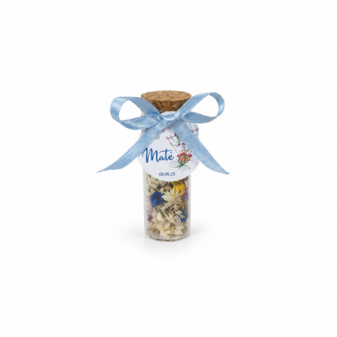 Marturii botez fiole flori odorizant natural  - mod. 70