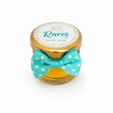 Marturii botez borcanel miere 30 ml - mod. 19