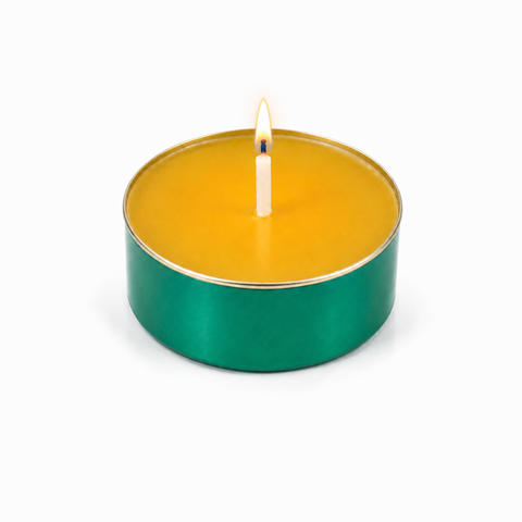 Lumanare ceara de albine tip pastila - verde